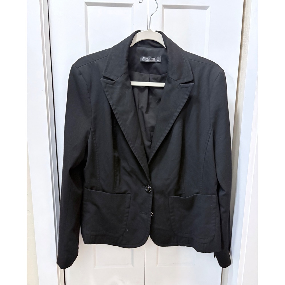 New York & Company 7th Avenue Design Studio Black Blazer Jacket Womens 16